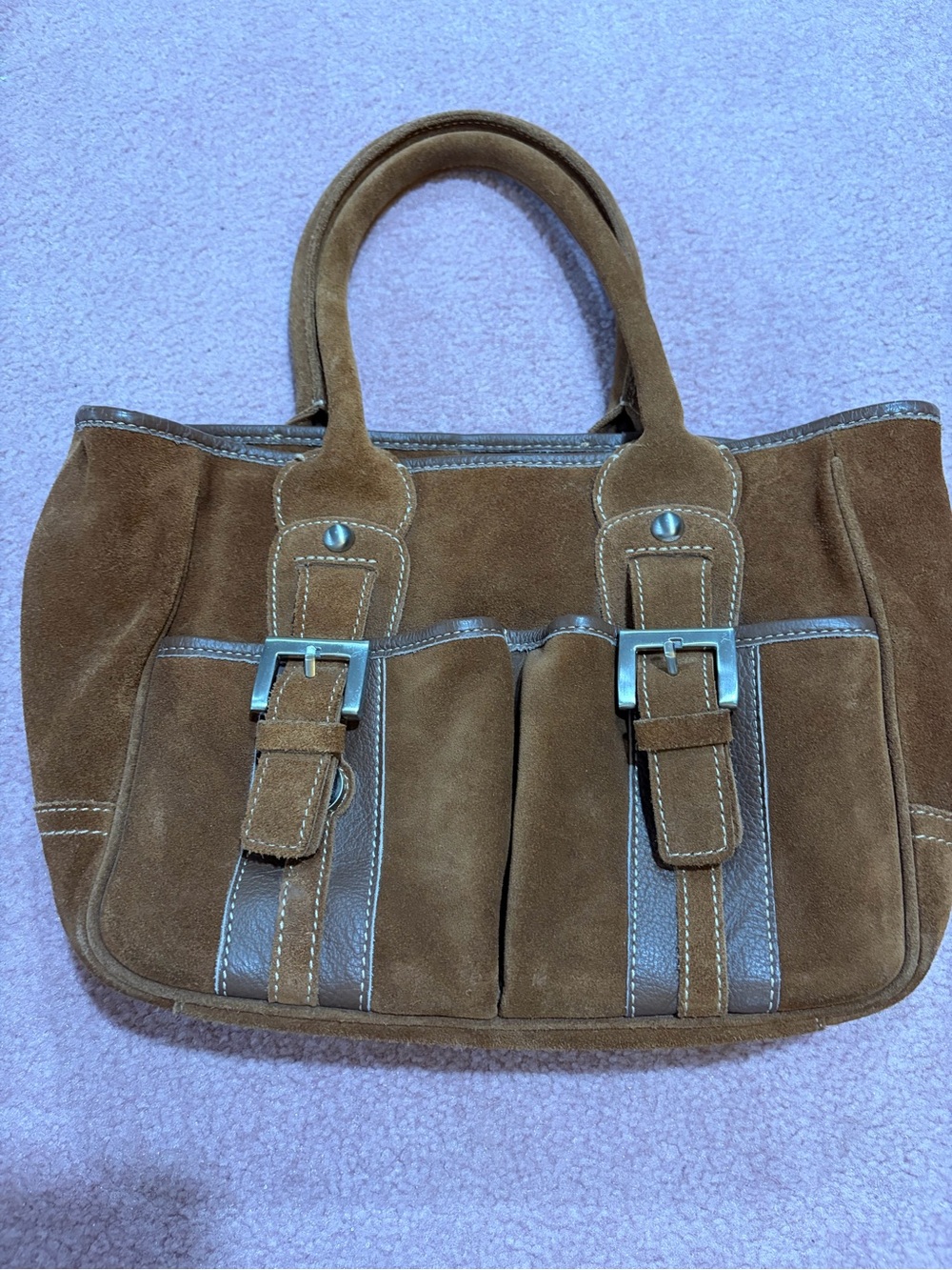 Brown Suede Handbag